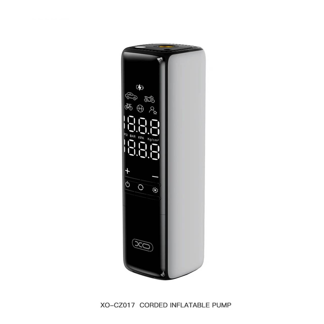 پمپ باد XO مدل XO-CZ017 - مشکی (دارای چراغ قوه LED)